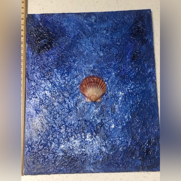 Ocean 🌊 Sea Art Handmade: Acrylic & Shell - Picture 7 of 16